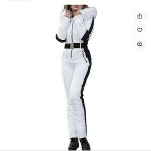 New NWT YOUSIFY Winter Onesie Ski Jumpsuit snowboard small hooded one piece